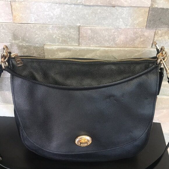 Coach Pebbled Leather Turnlock Hobo Crossbody - Picture 4 of 12